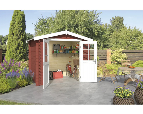 Gartenhaus Outdoor Life Ingo 262,1 x 195 cm schwedischrot