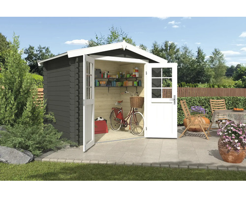 Gartenhaus Outdoor Life Ingo 262,1 x 195 cm graugrün