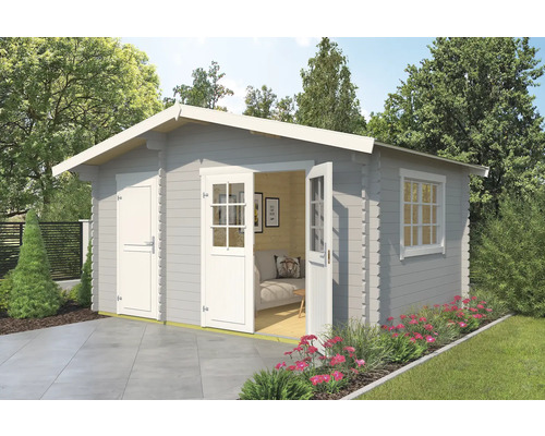 Gartenhaus Outdoor Life Keila inkl. Fußboden 475,9 x 350 cm hellgrau