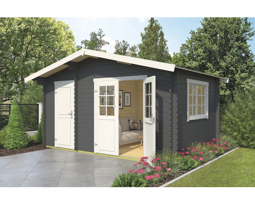 Gartenhaus Outdoor Life Keila inkl. Fußboden 475,9 x 350 cm carbongrau