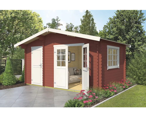 Gartenhaus Outdoor Life Keila inkl. Fußboden 475,9 x 350 cm schwedischrot