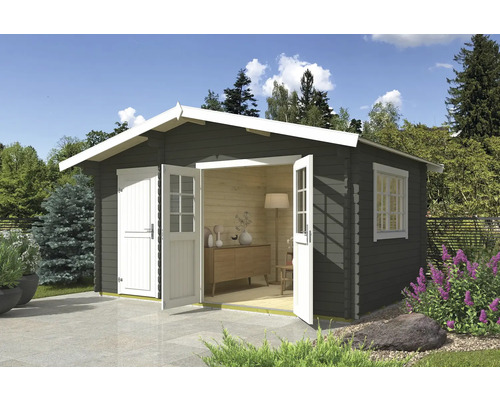 Gartenhaus Outdoor Life Keila inkl. Fußboden 475,9 x 350 cm graugrün