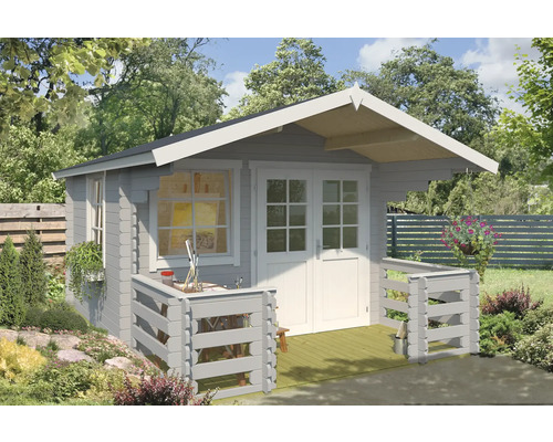 Gartenhaus Outdoor Life Lola inkl. Fußboden, Terrasse, Blumenkasten 340,4 x 470 cm carbongrau Gartenhaus Outdoor Life Lola inkl. Fußboden, Terrasse, Blumenkasten 340,4 x 470 cm carbongrau
