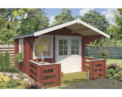Gartenhaus Outdoor Life Lola inkl. Fußboden, Terrasse, Blumenkasten 340,4 x 470 cm schwedischrot Gartenhaus Outdoor Life Lola inkl. Fußboden, Terrasse, Blumenkasten 340,4 x 470 cm schwedischrot