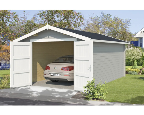 Einzelgarage Outdoor Life Mauritius mit Holztor inkl. Fußboden 381,8 x 560 cm hellgrau Einzelgarage Outdoor Life Mauritius mit Holztor inkl. Fußboden 381,8 x 560 cm hellgrau