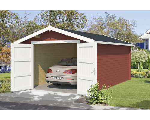 Einzelgarage Outdoor Life Mauritius mit Holztor inkl. Fußboden 381,8 x 560 cm schwedischrot Einzelgarage Outdoor Life Mauritius mit Holztor inkl. Fußboden 381,8 x 560 cm schwedischrot
