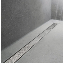 Dusche mit Duschrinne aus Edelstahl