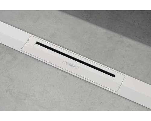 Hansgrohe Logo auf Duschrinne