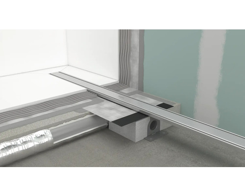 Duschrinneninstallation im Badezimmer