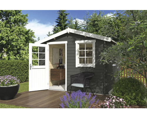 Gartenhaus Outdoor Life Nina 307,2 x 295 cm graugrün