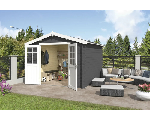 Gartenhaus Outdoor Life Norah 307,2 x 295 cm carbongrau
