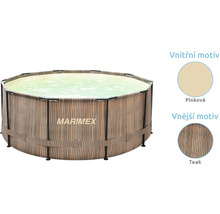 Marimex Frame Pool mit Teakholz-Optik
