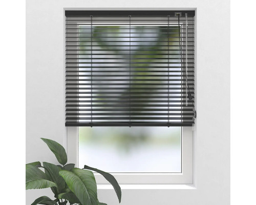 Fenster mit geschlossenem, horizontalem Rollladen