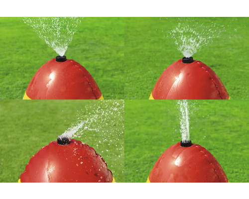 Gartenregner mit verschiedenen Sprühbildern im Einsatz