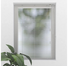 Fenster mit horizontalen Jalousien für Lichtschutz und Privatsphäre