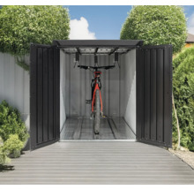 Fahrradgarage WESTMANN Velos 1 inkl. Boden 133 x 222 x 151 cm schwarz