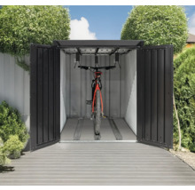 Fahrradgarage WESTMANN Velos 2 ohne Boden 133 x 222 x 151 cm schwarz