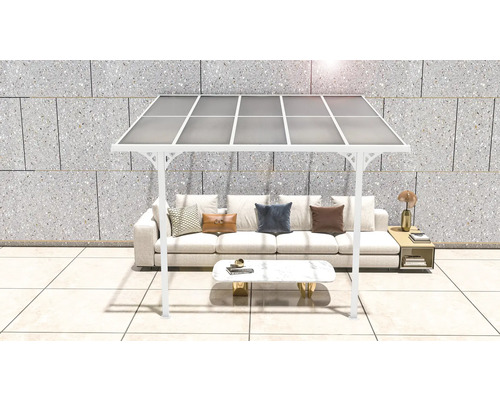 Terrassenüberdachung mit Sofa und Tisch für den Außenbereich