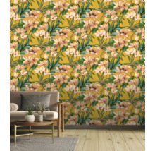 Selbstklebende Vliestapete 371130 Magnolia gelb 6x0,53m