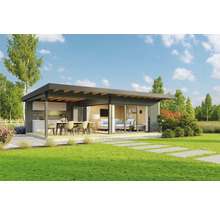 Modernes Gartenhaus mit Terrasse, Aussenküche und Wohnbereich im Grünen