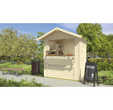 Marktstand weka Mori 4 inkl. Fußboden 195 x 225 cm natur