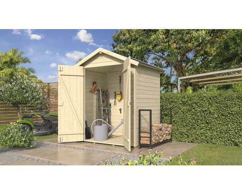 Gartenhaus weka Mori 2.1 inkl. Fußboden 195 x 137 cm natur
