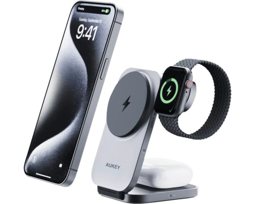 Aukey Ladestation für Smartphone, Smartwatch und Kopfhörer