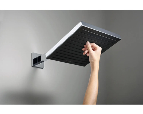 Quadratische Kopfbrause mit Hand für Badezimmerinstallation