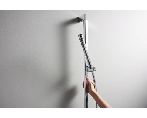 Duschstange mit Handbrause an der Wand montiert