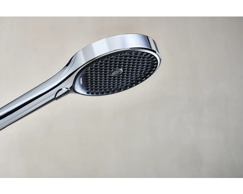 Handbrause aus Chrom mit mehreren Strahlarten