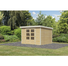 Holzgartenhaus mit Doppeltür im Garten