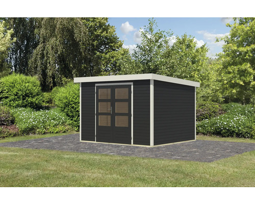 Gartenhaus aus Holz mit Doppeltür und Fenster