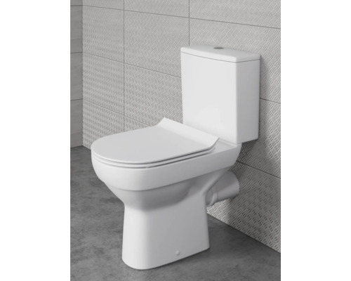 Stand-WC mit Spülkasten für das Badezimmer.