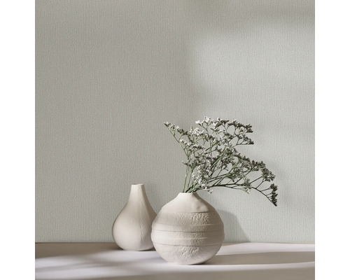 Tapete mit zwei Vasen und Blumenstrauß