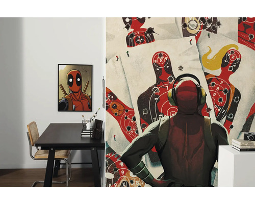 Wandbild mit Comicmotiv im Büro