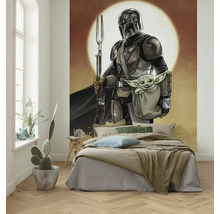 Schlafzimmer mit Wandbild von The Mandalorian und Grogu