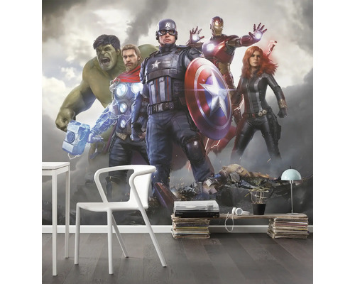 Avengers Wandbild im Interieur mit Möbeln