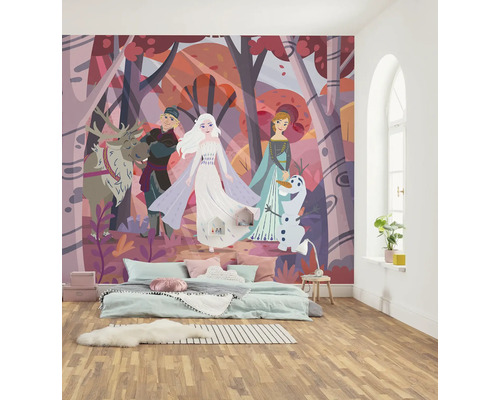 Kinderzimmer mit Fototapete mit dem Motiv Die Eiskönigin.