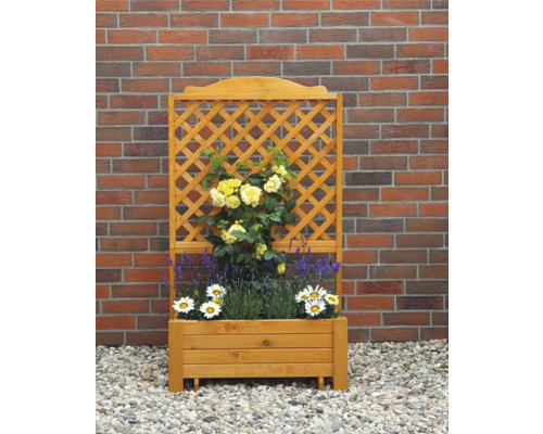 Rivanto Blumenkasten Mit Rankgitter – Vogelmotiv, 39 X 100,4 X 140,5 Cm, Aus Eisen, Für Kletterpflanzen