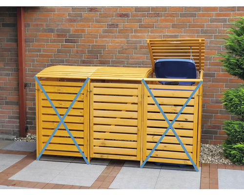 Erweiterung Mülltonnenbox promadino Vario III 70 x 92 x 122 cm braun