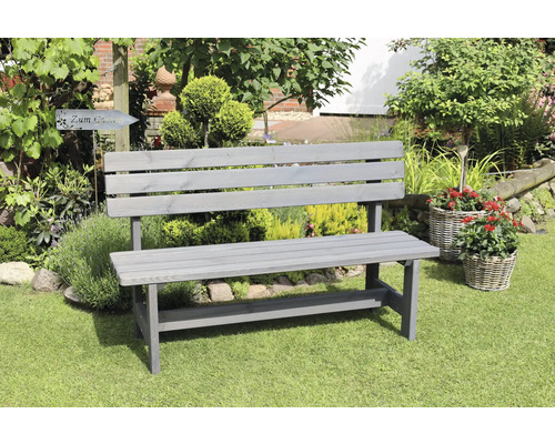 Gartenbank promadino Summer 3 -Sitzer 150x51x90 cm Kiefer grau lasiert