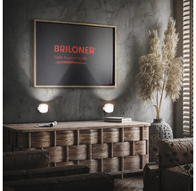 Wohnzimmer mit Kommode, Wandleuchten, Briloner Logo und Dekoration