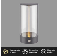 Tischleuchte mit warmweißem Licht, dimmbar per Touchfunktion und magnetischem Effekt