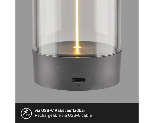 Tischleuchte mit USB-C-Anschluss zum Aufladen