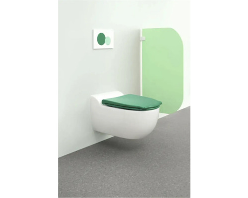 Wand-WC mit Toilettendeckel und Betätigungsplatte