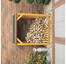 Kaminholzunterstand Speyer 119,5 x 68 x 148 cm honigbraun