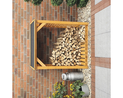 Kaminholzunterstand Speyer 119,5 x 68 x 148 cm honigbraun
