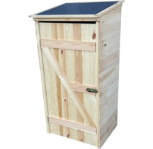 Holzschrank mit schrägem Dach und Tür