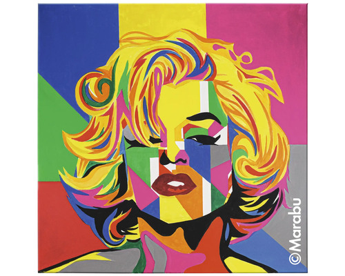 Gemälde im Pop-Art-Stil mit einer stilisierten Darstellung einer Frau