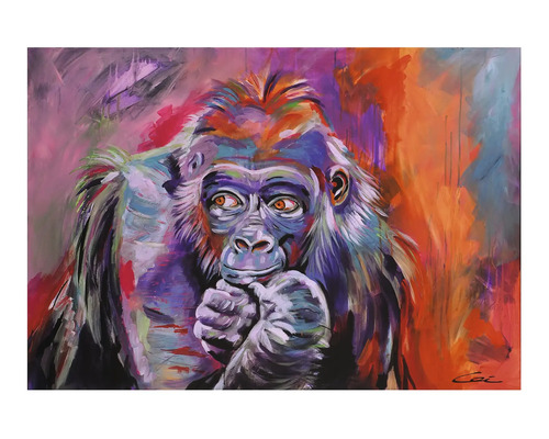 Gemaltes Bild eines Gorillas